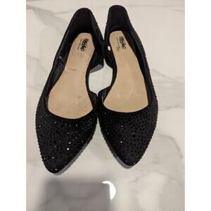 Mossimo Sparkle Black Flats Pointed Toe Dress Shoe Size 8